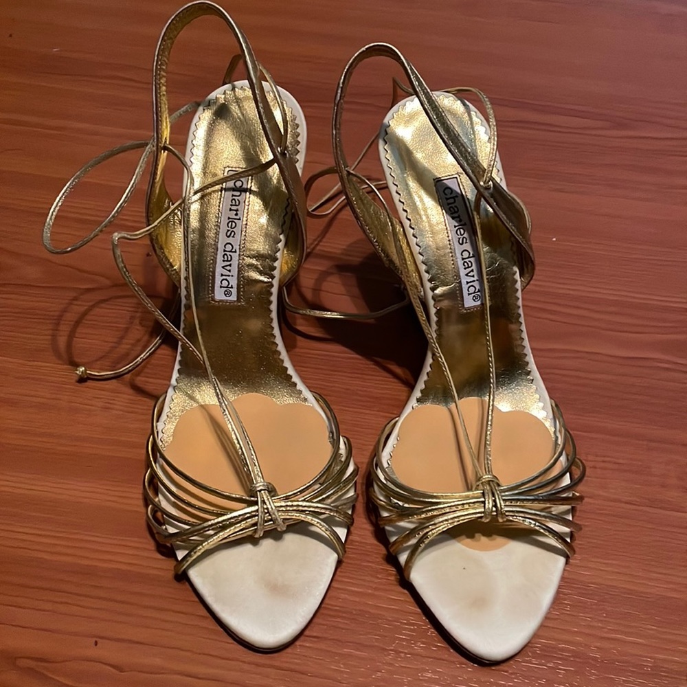 Charles David gold heel